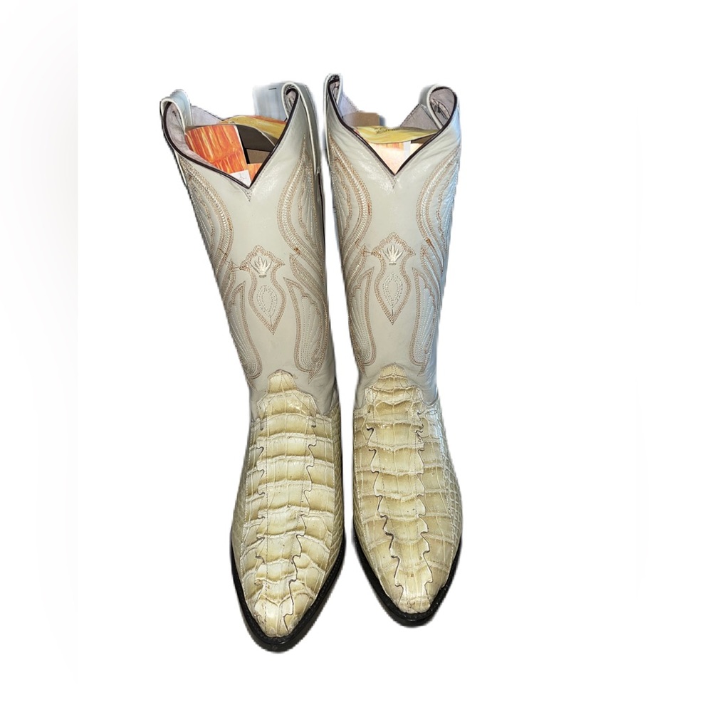 Lejanoeste Men's cowboy boot caiman tail print